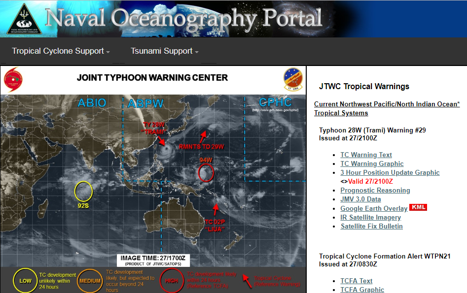 米軍の台風情報(JTWC)は気象庁発表よりも精度が高い！